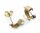 Damen Ohrringe Ohrstecker Gold 333 rhod. Stecker Bicolor 8kt Gelbgold