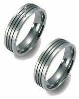 Titanfactory Titan Trauringe TF23 mit Brillant   0.04 ct....