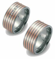 Titanfactory Titan Trauringe TF52 mit Brillant   0.05 ct....