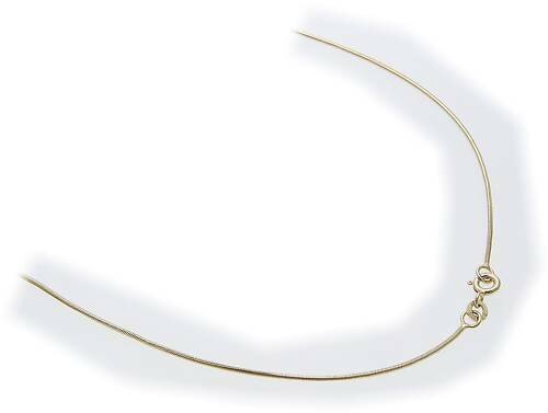 Collierkette in Gold 333 1,0 mm Schlangenkette 40cm Gelbgold Damen Halskette