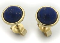 Damen Ohrringe echt Lapis Lazuli Gold 333 Stecker Ohrstecker Gelbgold Qualität