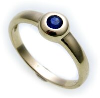 Damen Ring echt Gold 333 Safir 8kt Juwelierqualität...