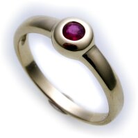 Damen Ring echt Gold 585 Rubin 14kt Juwelierqualität...