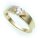 Damen Ring echt Gold 585 Zirkonia teilmatt. Glanz Gelbgold 14kt Qualität