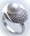 Damen Ring echt Silber 925 Zirkonia Sterlingsilber Perlen Qualität rhodiniert