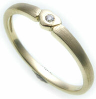 Damen Ring Herz Brillant 0,01 ct echt Gold 333 teilmatt...