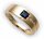 Damen Ring Saphir mit Brillant 0,03ct echt Gold 585 Gelbgold Diamant Qualität
