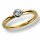 Damenring Ring Gelbggold 585 Brillant 0.15 ct. Gold Diamant Viola Luxury