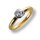 Damenring Ring Gelbggold 585 Brillant 0.38 ct. Gold Diamant Viola Luxury