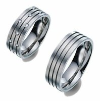 Titanfactory Titan Trauringe TF22 mit Brillant   0.21 ct....