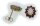 Damen Ohrringe m. Granat und Opal in Gold 585 Granatohrringe Gelbgold Ohrstecker