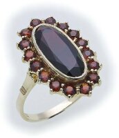 Damen Ring m. Granat in Gold 333 Granatring Gelbgold...