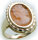 Damen Ring m. Muschelgemme in Gold 585 Gemmenring Gelbgold Muschelkamee Qualität