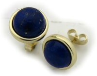 Damen Ohrringe echt Lapis Lazuli 10mm echt Gold 333...