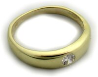 Damen Ring echt Gold 585 Diamant 0,10 ct Brillant 14...