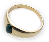 Herren Ring echt Gold 333 echt Malachit grün 8 karat...