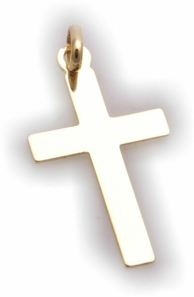 Neu Anhänger Kreuz mit Jesus echt Gold 333 Gelbgold Qualität INRI Uni,  57,39 €
