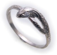 Schlangenring echt Weißgold 585 mit Zirkonia Ring...