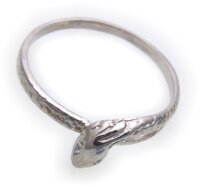 Schlangenring echt Weißgold 585 mit Zirkonia Ring...
