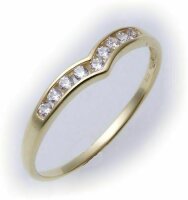 Damen Ring echt Gold 333 Zirkonia 8kt Gelbgold...