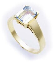 Neu Damen Ring echt Topas 8 x 6 Rechteck  Gold 333...