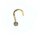 Neu Piercing Nase echt Gelbgold 750 Brillant Nasenstecker Diamant 0,08 carat 18k