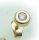 Herren Ohrringe Ohrstecker echt Gold 585 Brillant 0,08 ct 14 kt Gelbgold Diamant