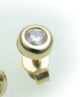 Herren Ohrringe Ohrstecker Gold 585 Brillant 0,10 ct...