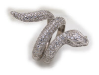 exkl. Schlangenring echt Silber 925 mit Zirkonia Ring...