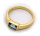 Damen Ring echt Gold 333 Topas 8 karat Gelbgold Blautopas 7 x 5  mm Rechteck