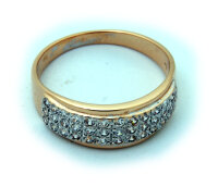 Damen Ring Brillant 0,26 carat wesselton si echt Gold 585 Glanz Rotgold Diamant