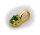 Damen Anhänger Smaragd echt Gold 333 8 karat Halsschmuck Gelbgold Grün Krappen