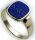 Herren Ring echt Weißgold 585 echt Lapis Lazuli alle Steine mögl. Gelbgold Qualität